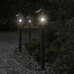 vidaXL Lampă exterioară de podea, negru, 80 cm, oțel inoxidabil vidaXL Lampă exterioară de podea, negru, 80 cm, oțel inoxidabil