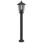 vidaXL Lămpi de podea de exterior 3 buc. negru 80 cm oțel inoxidabil vidaXL Lămpi de podea de exterior 3 buc. negru 80 cm oțel inoxidabil