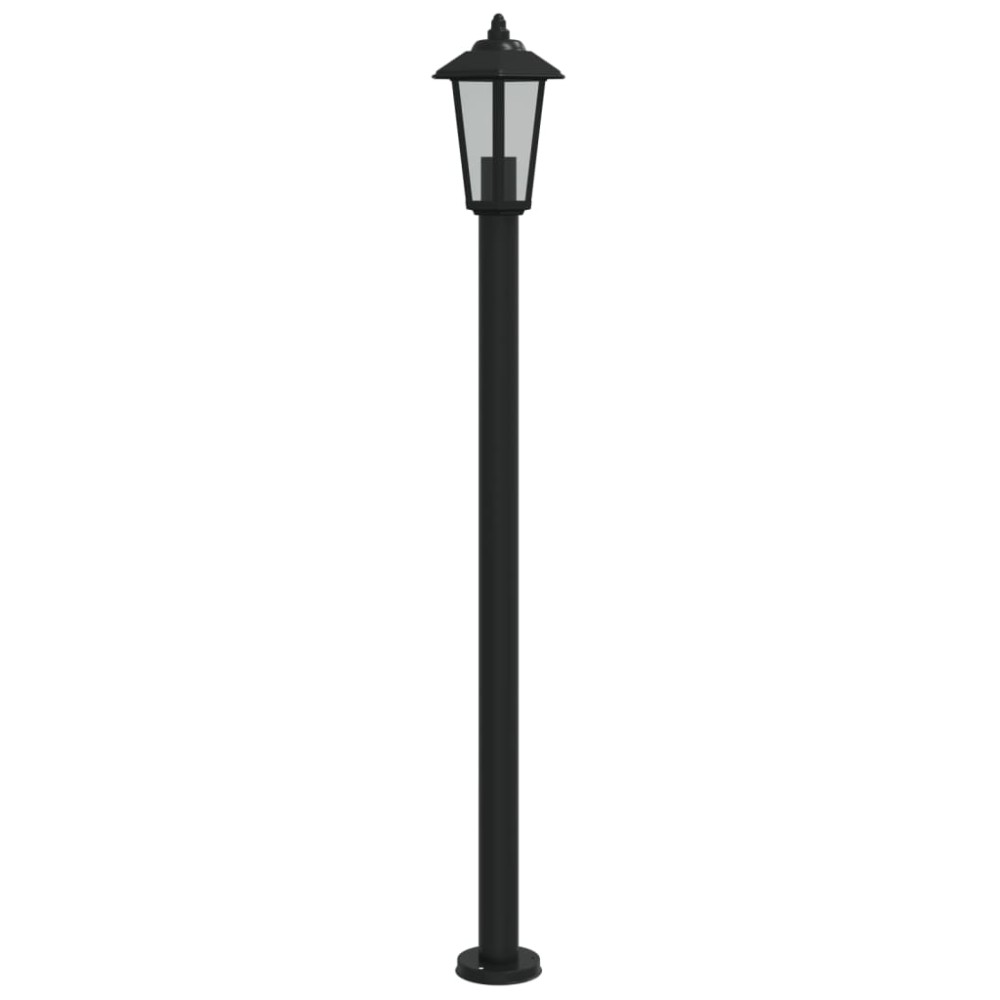 vidaXL Lampă exterioară de podea, negru, 120 cm, oțel inoxidabil