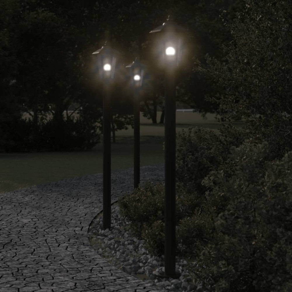 vidaXL Lampă exterioară de podea, negru, 120 cm, oțel inoxidabil