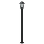vidaXL Lampă exterioară de podea, negru, 120 cm, oțel inoxidabil vidaXL Lampă exterioară de podea, negru, 120 cm, oțel inoxidabil