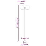 vidaXL Lămpi exterioare de podea 3 buc argintiu 215 cm oțel inoxidabil vidaXL Lămpi exterioare de podea 3 buc argintiu 215 cm oțel inoxidabil