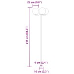 vidaXL Lămpi exterioare de podea 2 buc argintiu 215 cm oțel inoxidabil vidaXL Lămpi exterioare de podea 2 buc argintiu 215 cm oțel inoxidabil