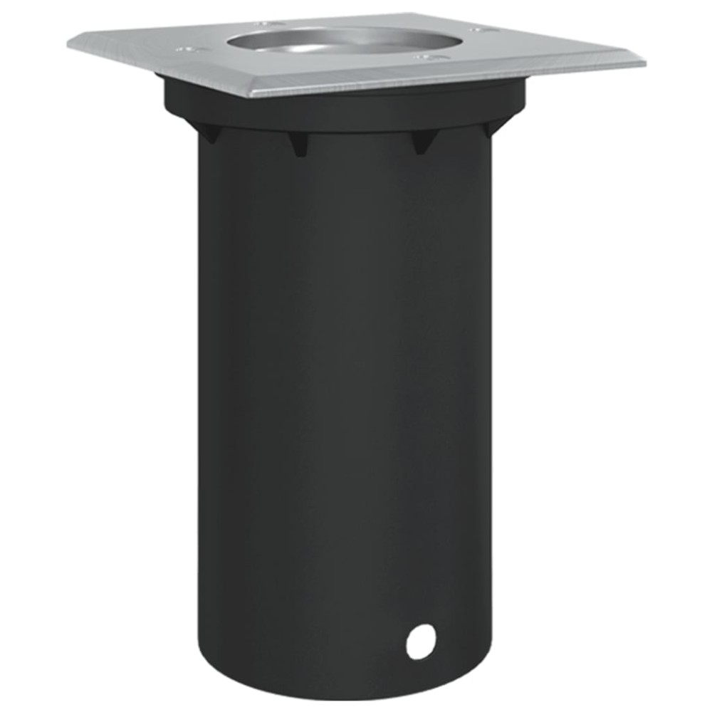vidaXL Lampă exterioară de sol, pătrat, negru, 10,5x10,5 cm, aluminiu