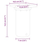 vidaXL Lampă exterioară de sol, pătrat, negru, 10,5x10,5 cm, aluminiu vidaXL Lampă exterioară de sol, pătrat, negru, 10,5x10,5 cm, aluminiu