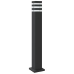 vidaXL Lămpi de podea de exterior, 3 buc., negru, 80 cm, aluminiu vidaXL Lămpi de podea de exterior, 3 buc., negru, 80 cm, aluminiu