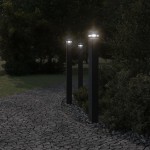 vidaXL Lampă de podea de exterior, negru, 110 cm, aluminiu vidaXL Lampă de podea de exterior, negru, 110 cm, aluminiu
