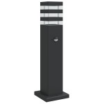 vidaXL Lampă exterioară de podea cu senzor, negru, 50 cm, aluminiu vidaXL Lampă exterioară de podea cu senzor, negru, 50 cm, aluminiu