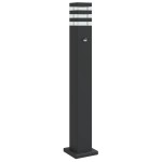 vidaXL Lampă exterioară de podea cu senzor, negru, 80 cm, aluminiu vidaXL Lampă exterioară de podea cu senzor, negru, 80 cm, aluminiu