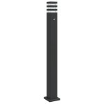 vidaXL Lampă exterioară de podea cu senzor, negru, 110 cm, aluminiu vidaXL Lampă exterioară de podea cu senzor, negru, 110 cm, aluminiu
