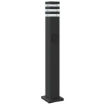 vidaXL Lămpi exterioare de podea cu priză, 3 buc. negru 80 cm aluminiu vidaXL Lămpi exterioare de podea cu priză, 3 buc. negru 80 cm aluminiu