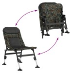 vidaXL Scaun de pescuit cu picioare reglabile pliabil camuflaj vidaXL Scaun de pescuit cu picioare reglabile pliabil camuflaj