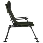 vidaXL Scaun de pescuit cu cotieră, pliabil, verde vidaXL Scaun de pescuit cu cotieră, pliabil, verde