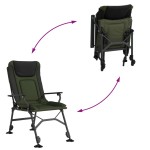 vidaXL Scaun de pescuit cu cotieră, pliabil, verde vidaXL Scaun de pescuit cu cotieră, pliabil, verde