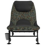 vidaXL Șezlong pescuit picioare reglabile de noroi, pliabil, camuflaj vidaXL Șezlong pescuit picioare reglabile de noroi, pliabil, camuflaj