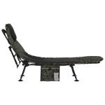 vidaXL Șezlong pescuit picioare reglabile de noroi, pliabil, camuflaj vidaXL Șezlong pescuit picioare reglabile de noroi, pliabil, camuflaj