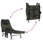 vidaXL Șezlong pescuit picioare reglabile de noroi, pliabil, camuflaj vidaXL Șezlong pescuit picioare reglabile de noroi, pliabil, camuflaj