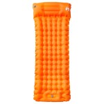 vidaXL Saltea camping auto-gonflabilă cu pernă, 1 persoană, portocaliu