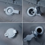 vidaXL Saltea de camping auto-gonflabilă, cu perne, 2 persoane, gri
