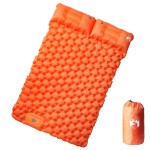 vidaXL Saltea camping auto-gonflabilă cu perne, 2 persoane, portocaliu vidaXL Saltea camping auto-gonflabilă cu perne, 2 persoane, portocaliu