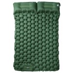 vidaXL Saltea de camping auto-gonflabilă, cu perne, 2 persoane, verde vidaXL Saltea de camping auto-gonflabilă, cu perne, 2 persoane, verde