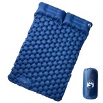 vidaXL Saltea de camping cu perne cu autoumflare 2 persoane, bleumarin vidaXL Saltea de camping cu perne cu autoumflare 2 persoane, bleumarin