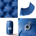 vidaXL Saltea de camping cu perne cu autoumflare 2 persoane, bleumarin vidaXL Saltea de camping cu perne cu autoumflare 2 persoane, bleumarin
