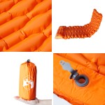 vidaXL Saltea camping auto-gonflabilă cu pernă, 1 persoană, portocaliu vidaXL Saltea camping auto-gonflabilă cu pernă, 1 persoană, portocaliu