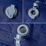 vidaXL Saltea de camping auto-gonflabilă cu pernă 1 persoană bleumarin vidaXL Saltea de camping auto-gonflabilă cu pernă 1 persoană bleumarin