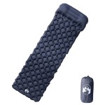 vidaXL Saltea de camping gonflabilă, cu pernă, 1 persoană, gri vidaXL Saltea de camping gonflabilă, cu pernă, 1 persoană, gri