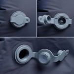 vidaXL Saltea de camping gonflabilă, cu pernă, 1 persoană, gri vidaXL Saltea de camping gonflabilă, cu pernă, 1 persoană, gri