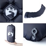 vidaXL Saltea de camping gonflabilă, cu pernă, 1 persoană, gri vidaXL Saltea de camping gonflabilă, cu pernă, 1 persoană, gri