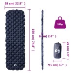 vidaXL Saltea gonflabilă de camping, 1 persoană, gri, 190x58x6 cm vidaXL Saltea gonflabilă de camping, 1 persoană, gri, 190x58x6 cm