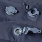 vidaXL Saltea de camping auto-gonflabilă, cu pernă, 1 persoană, gri