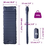 vidaXL Saltea de camping auto-gonflabilă, cu pernă, 1 persoană, gri