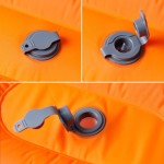 vidaXL Saltea camping auto-gonflabilă cu pernă, 1 persoană, portocaliu