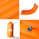 vidaXL Saltea camping auto-gonflabilă cu pernă, 1 persoană, portocaliu