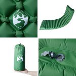 vidaXL Saltea camping auto-gonflabilă, cu pernă, 1 persoană, verde vidaXL Saltea camping auto-gonflabilă, cu pernă, 1 persoană, verde