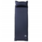 vidaXL Saltea de camping auto-gonflabilă, cu pernă, 1 persoană, gri vidaXL Saltea de camping auto-gonflabilă, cu pernă, 1 persoană, gri