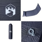vidaXL Saltea de camping auto-gonflabilă, cu pernă, 1 persoană, gri vidaXL Saltea de camping auto-gonflabilă, cu pernă, 1 persoană, gri