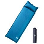 vidaXL Saltea de camping gonflabilă cu pernă, 1 persoană, turcoaz vidaXL Saltea de camping gonflabilă cu pernă, 1 persoană, turcoaz