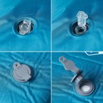 vidaXL Saltea de camping gonflabilă cu pernă, 1 persoană, turcoaz vidaXL Saltea de camping gonflabilă cu pernă, 1 persoană, turcoaz