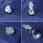 vidaXL Saltea de camping auto-gonflabilă cu pernă 1 persoană bleumarin vidaXL Saltea de camping auto-gonflabilă cu pernă 1 persoană bleumarin