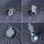 vidaXL Saltea de camping auto-gonflabilă, cu pernă, 1 persoană, gri