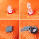 vidaXL Saltea camping auto-gonflabilă cu pernă, 1 persoană, portocaliu