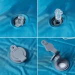 vidaXL Saltea de camping gonflabilă cu pernă, 1 persoană, turcoaz vidaXL Saltea de camping gonflabilă cu pernă, 1 persoană, turcoaz