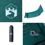 vidaXL Saltea camping auto-gonflabilă, cu pernă, 1 persoană, verde vidaXL Saltea camping auto-gonflabilă, cu pernă, 1 persoană, verde