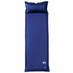 vidaXL Saltea de camping auto-gonflabilă cu pernă 1 persoană bleumarin vidaXL Saltea de camping auto-gonflabilă cu pernă 1 persoană bleumarin