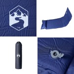 vidaXL Saltea de camping auto-gonflabilă cu pernă 1 persoană bleumarin vidaXL Saltea de camping auto-gonflabilă cu pernă 1 persoană bleumarin