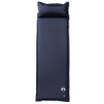 vidaXL Saltea de camping auto-gonflabilă, cu pernă, 1 persoană, gri vidaXL Saltea de camping auto-gonflabilă, cu pernă, 1 persoană, gri